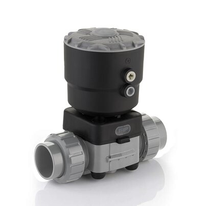 DKBDC/CP NC - Supapă cu diafragmă cu 2 căi acționată pneumatic PN6 DN 15:65