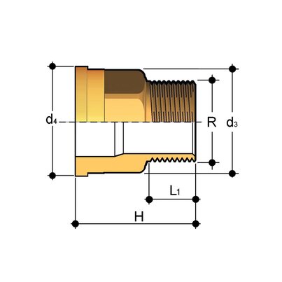 Q/BRO - Brass union end