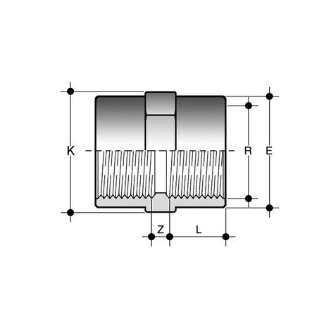 Disegno tecnico del manicotto MFV