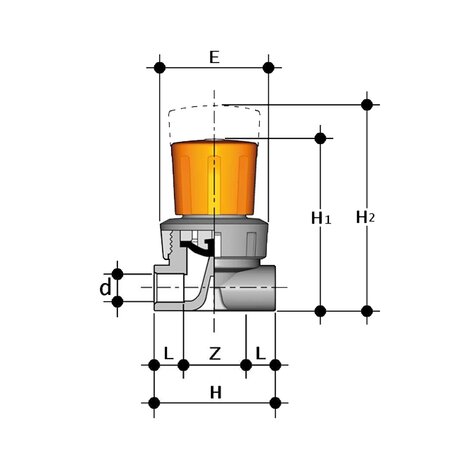 VMIV - Mini supapă cu diafragmă DN 8