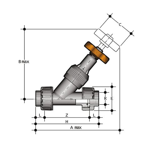 VVUFV - Angle seat valve DN 10:50