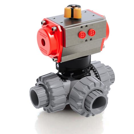 LKDNC/CP DA - Pneumatically actuated ball valve DN 10:50