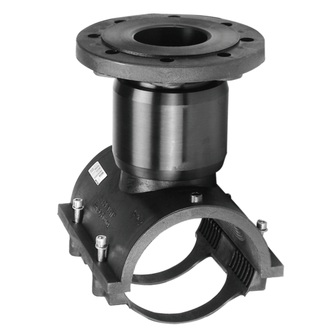 Spigot saddle with flange outlet, SDR 11