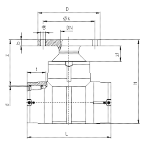 Flange T-piece, SDR 11