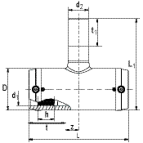 T-piece with reduced spigot, SDR 11