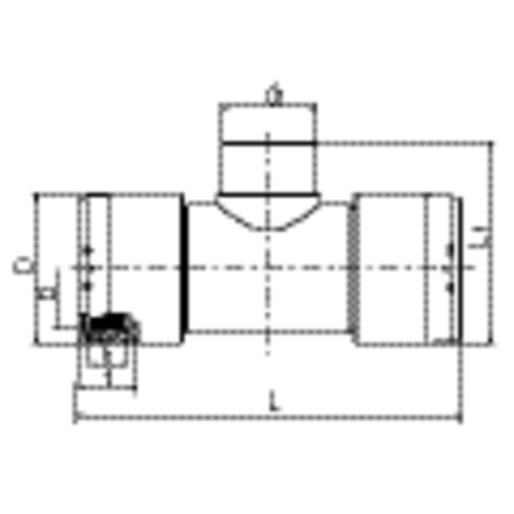 T-piece with reduced spigot, SDR 11