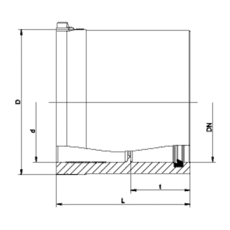 Transition coupler PE-PVC/PP