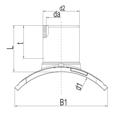 Saddle with outlet spigot Universal SDR 11